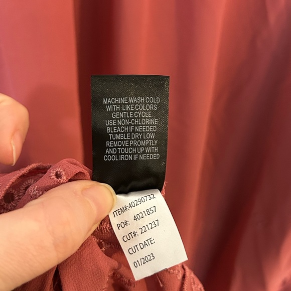 Torrid Chiffon Ruffle Collar Eyelet Embroidered Blouse - Picture 6 of 9